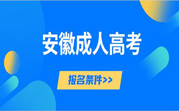 2023年安徽成考网报名条件